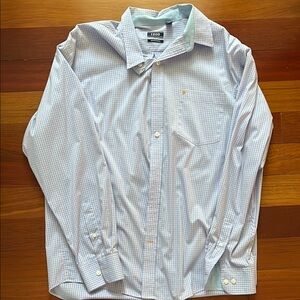 IZOD Men's Blue/Pink Checkered Shirt